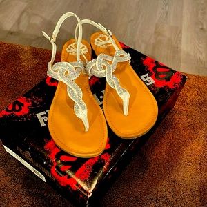 Fergalicious rhinestone sandals